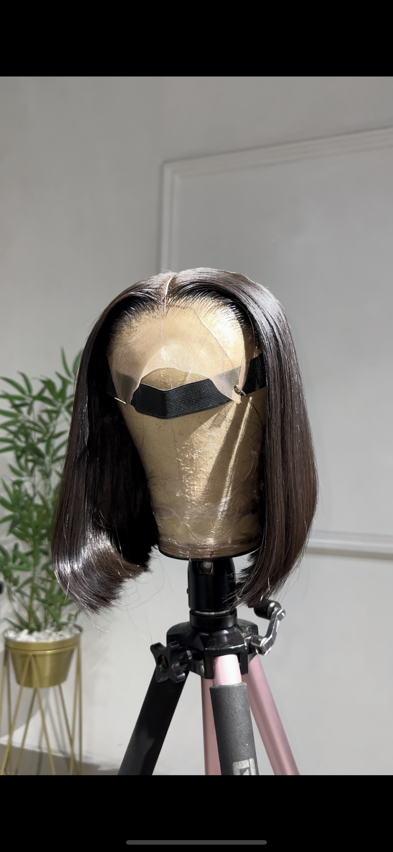 10/12" inches thick strands bob in black 250g