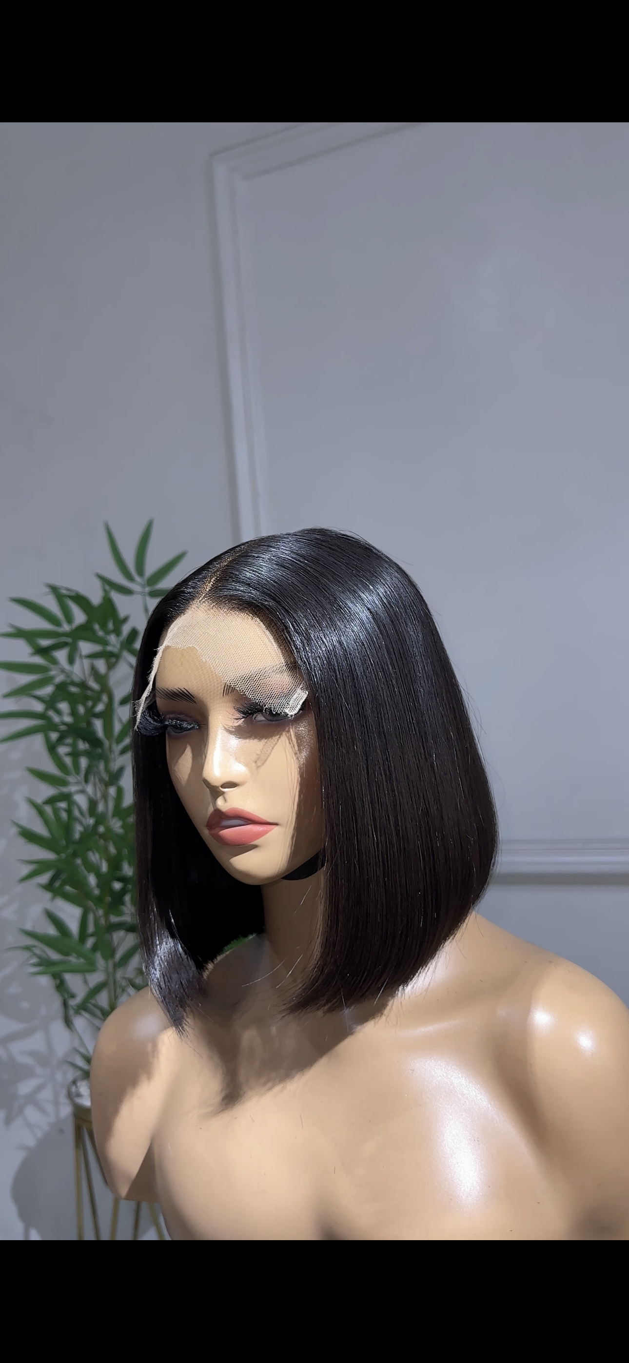 10/12" inches thick strands bob in black 250g