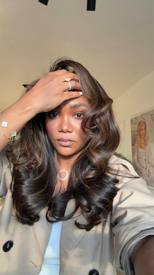 Brown Sugar Noir | 18 Inches Raw Wavy Wig| 6x6 HD Closure 400g